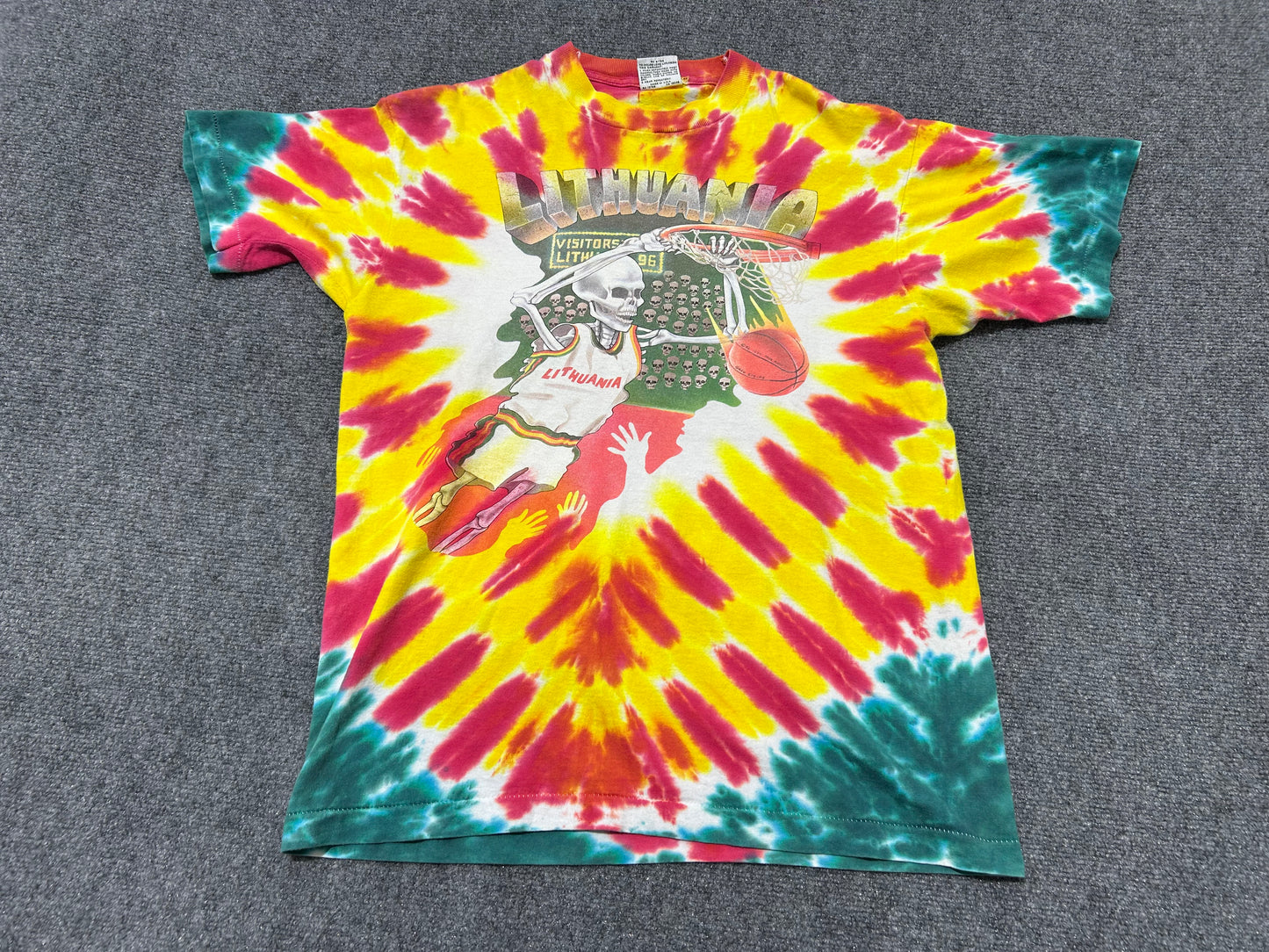 1992 Lithuania Olympic Basketball Tee - Multi Size Large (con)