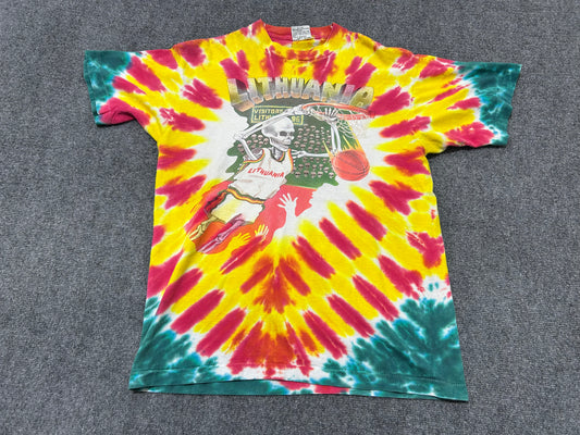 1992 Lithuania Olympic Basketball Tee - Multi Size Large (con)