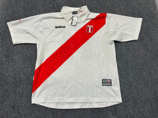 Peru National Team Soccer jersey - White/Red Size Large