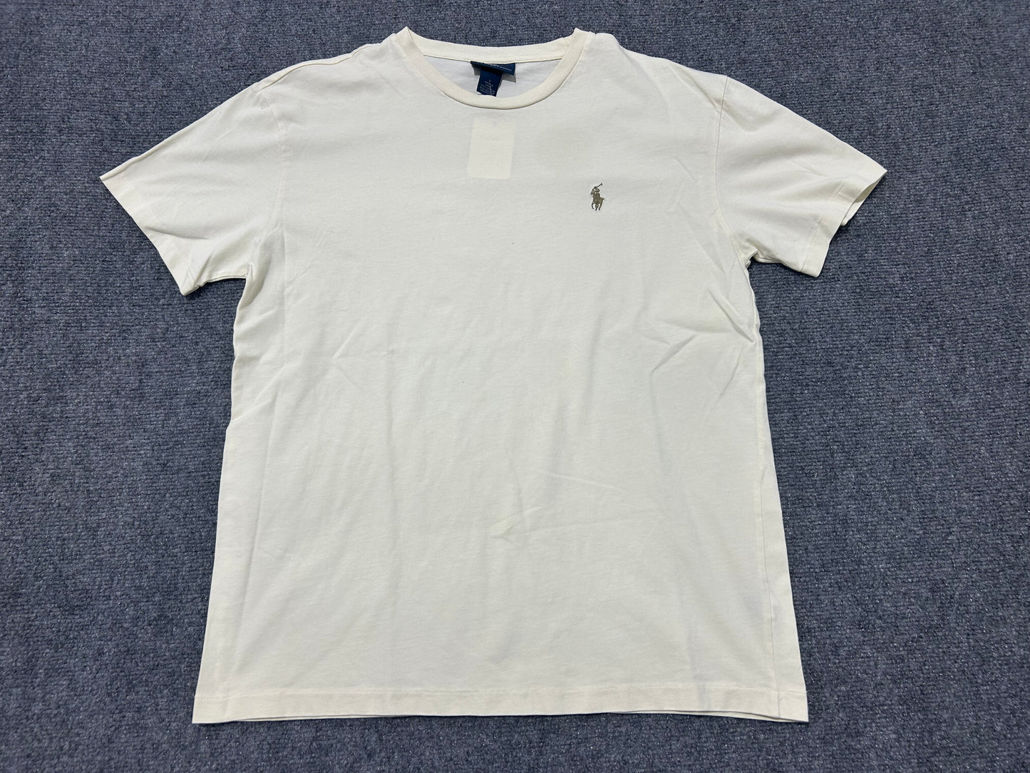 2000s Polo Ralph Lauren Single Stitch Tee - White Size Small