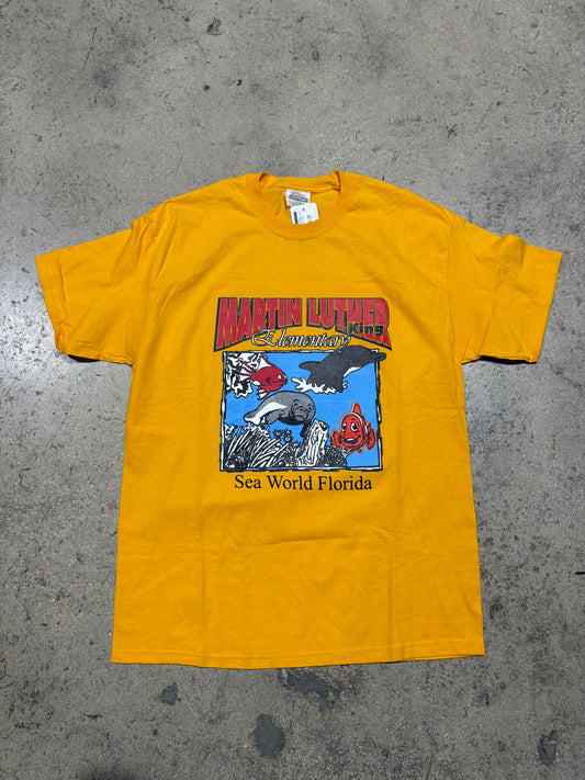 Martin Luther King Elementary Sea World Tee - Yellow Size Large