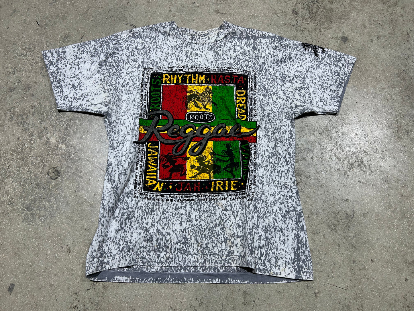 "Emancipate Yourself From Mental Slavery..." Bob Marley Tee - B/W Multi Size XL