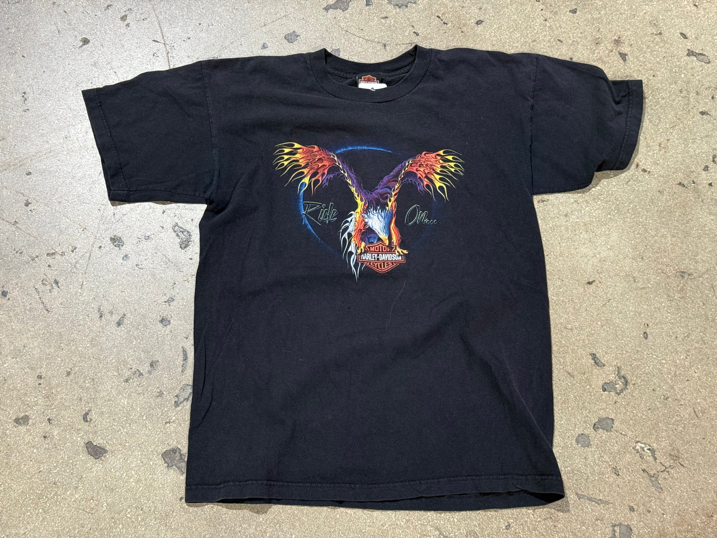 2007 Harley Davidson Ride On Hawaii Tee - Black Size Large