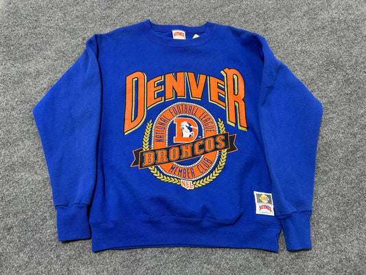 Denver Broncos Crewneck - Blue size Large