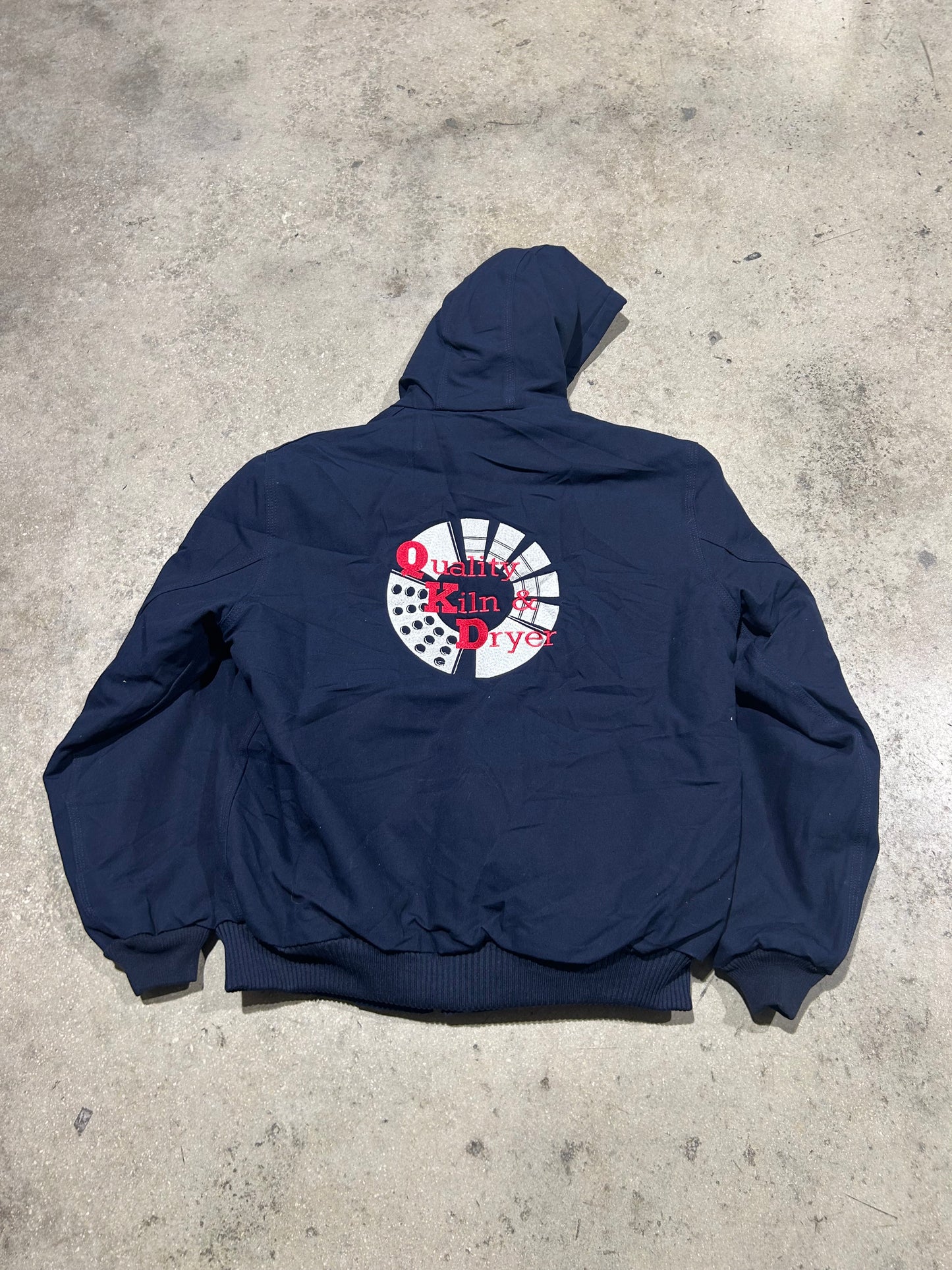 Carhartt Quality Kiln & Dryer Hooded Work Jacket - Navy Size Medium