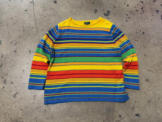 Lauren By Ralph Lauren Striped Sweater - Multicolor Size XXL