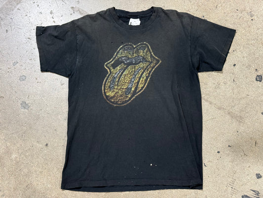 Distressed 1998 Rolling Stones Babylon Tour Tee - Faded Black Size XL