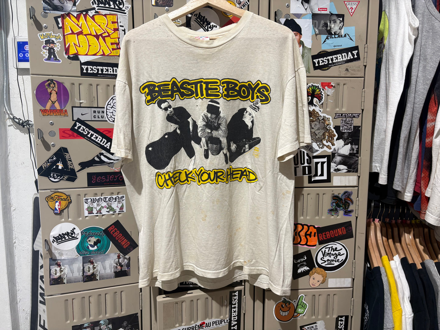 Distressed Beastie Boys Check Your Head Tee - White Size XL