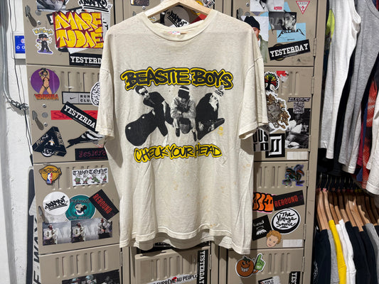 Distressed Beastie Boys Check Your Head Tee - White Size XL
