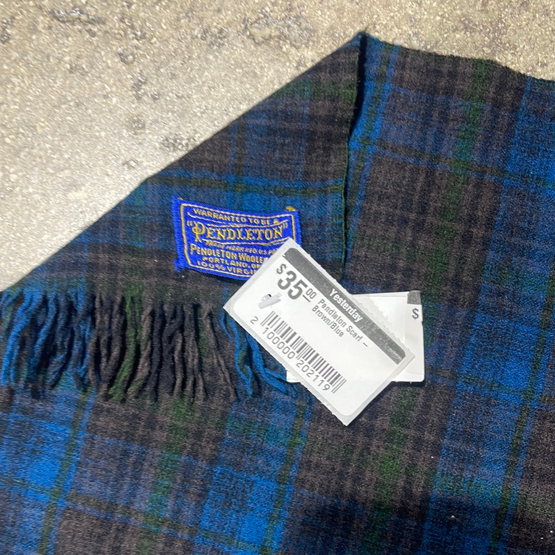 Pendleton Scarf - Brown/Blue