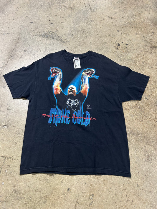 1999 Stone Cold Steve Austin Snake Arms Tee - Black Size XXL