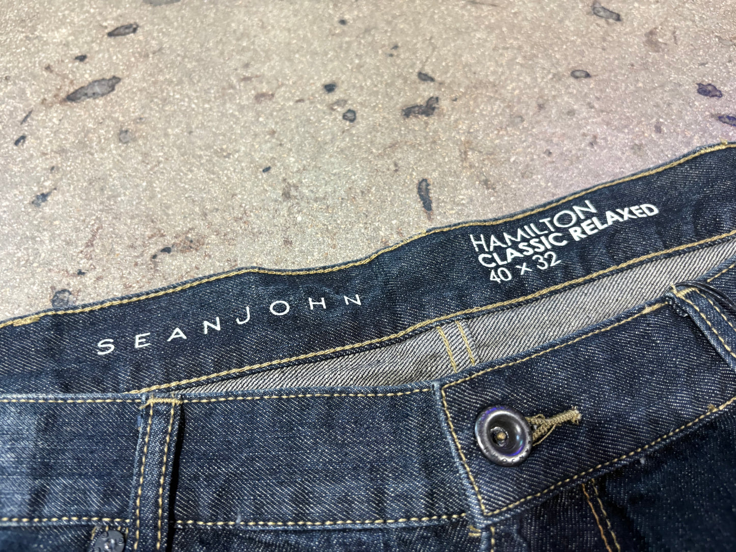 Sean John Hamilton Relaxed Fit Jeans - Dark Wash Size 40 x 32