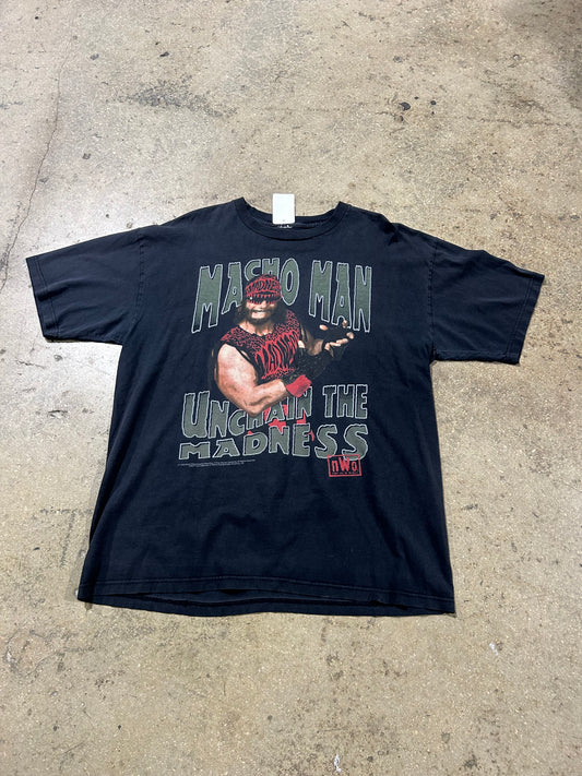 1998 Macho Man Unchain The Madness Tee - Black Size XL