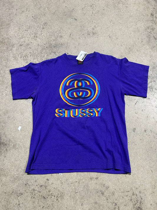 Stussy Coogi Logo Tee - Purple Size Medium