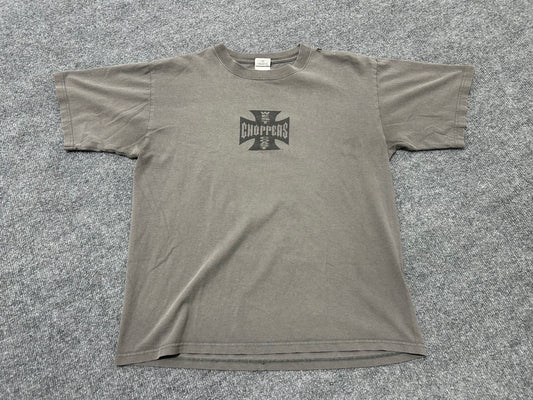West Coast Choppers Logo Tee - Gray Size Medium