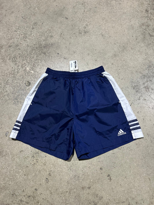 Adidas Track Shorts - Navy/White Size Medium