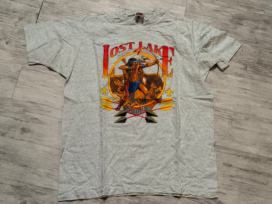 90s Lost Lake Scout Reservation Tee - Ash Grey Size XXL