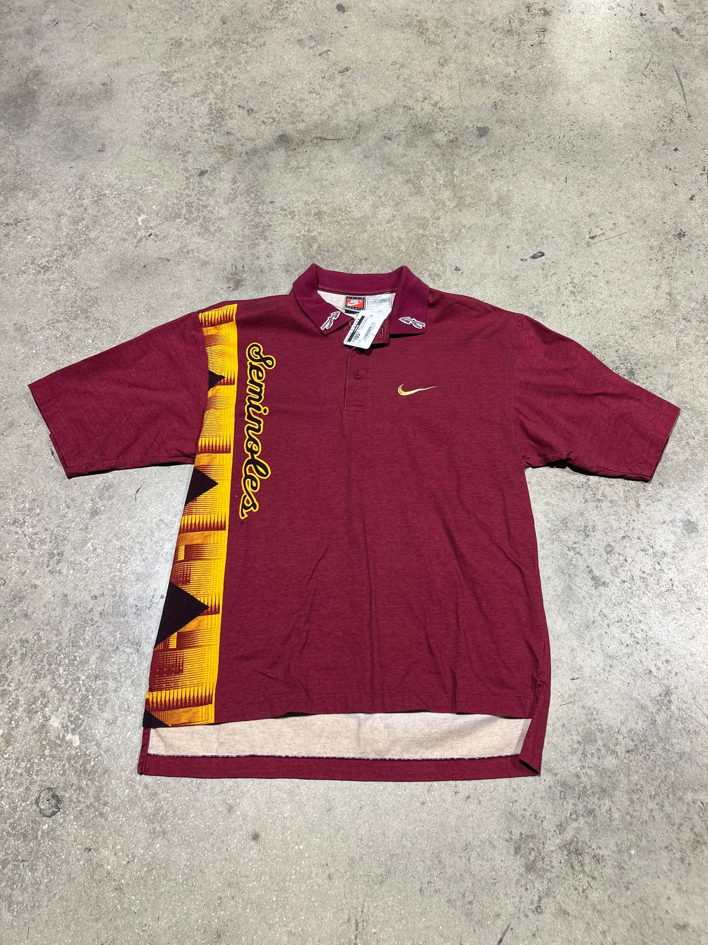 90s FSU Coaching Polo - Garnet Size Medium