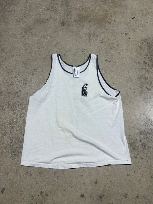Quicksilver Boarder Tank Top - White/Blue Size XL(con)