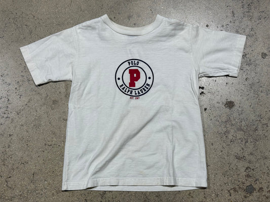 Kids Polo Ralph Lauren P Tee - White Size 6