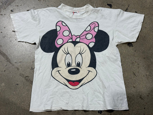 90s Disney Minnie Big Face Tee - White Size XL