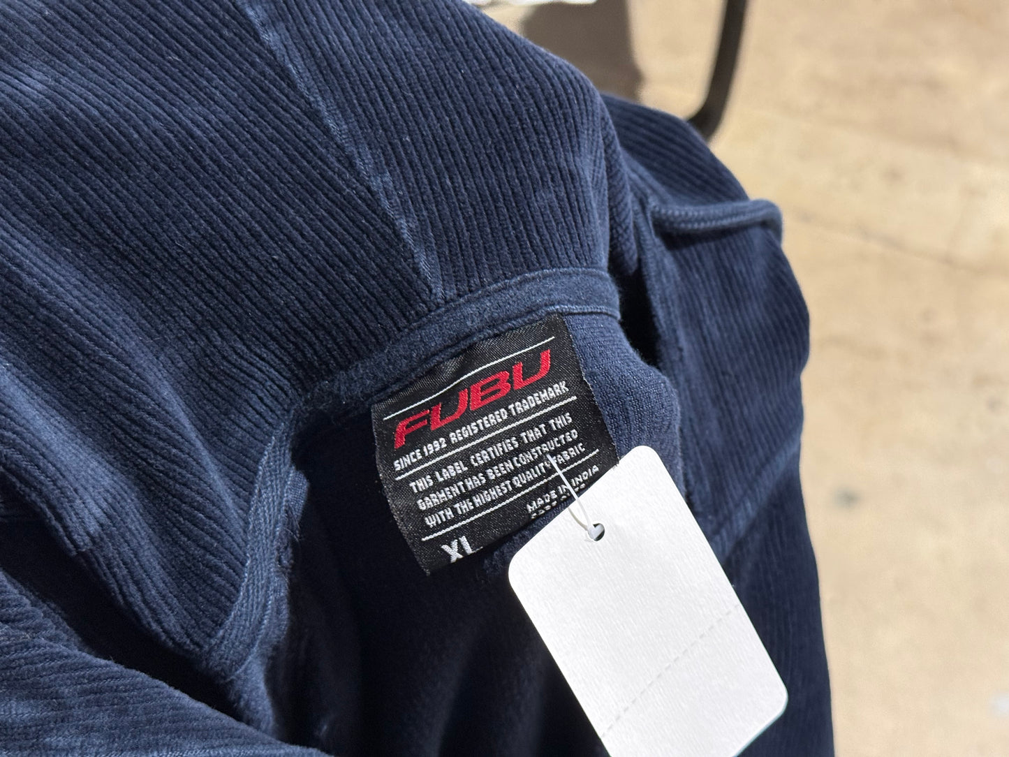 FUBU Corduroy Jacket - Navy Size XL