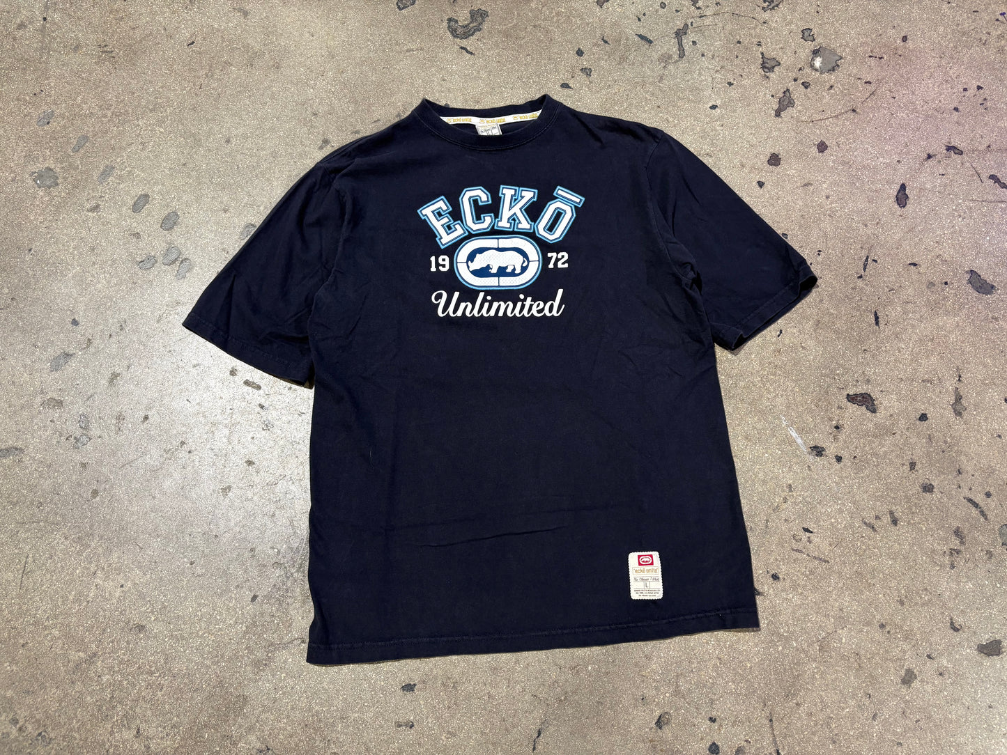 Ecko Unlimited Classic Logo Tee - Navy Size Large
