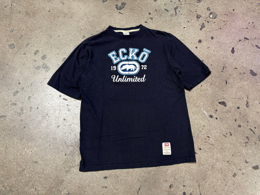 Ecko Unlimited Classic Logo Tee - Navy Size Large