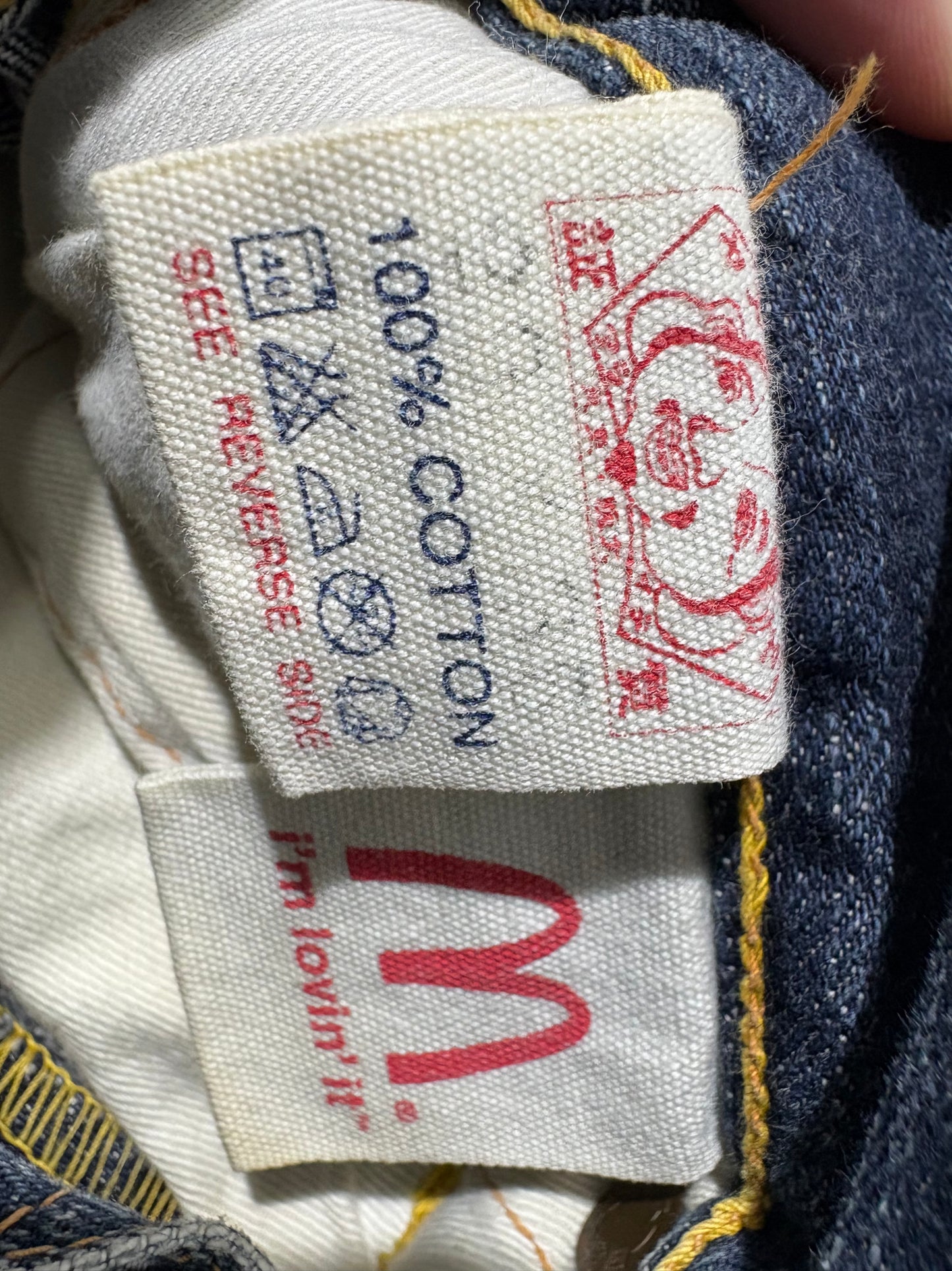Evisu McDonald's Selvedge Denim Jeans - Blue Size 27 x 29
