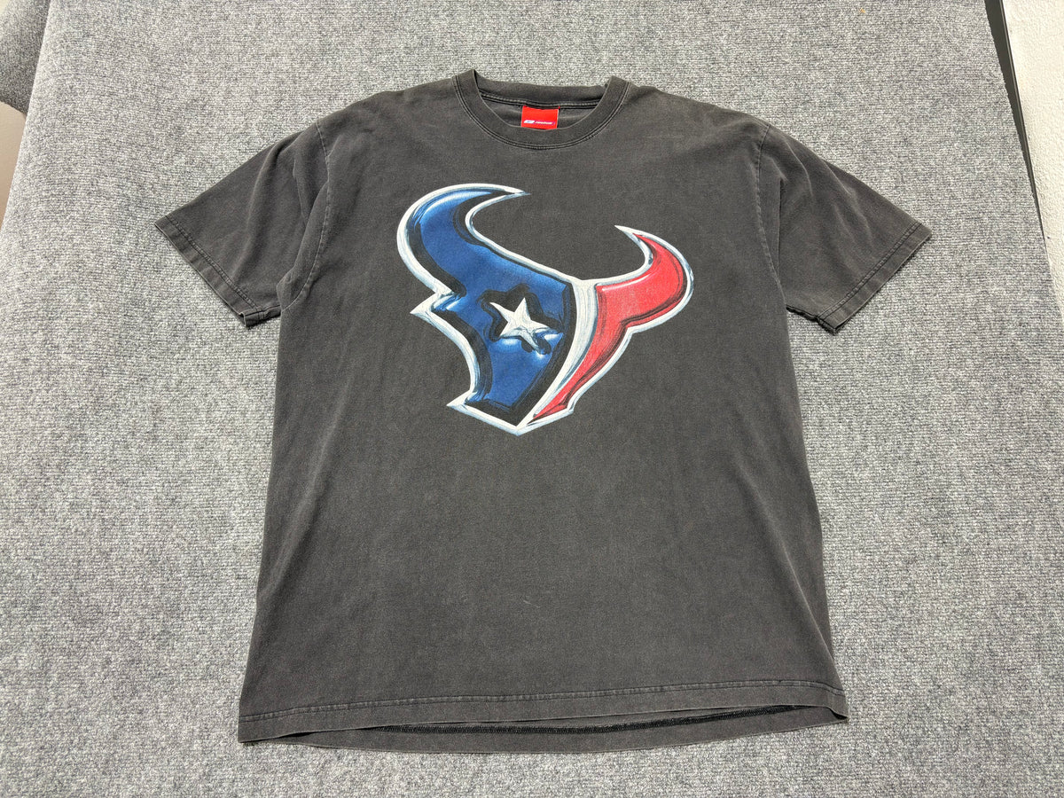 Houston Texans Logo Tee - Faded Black Size Large