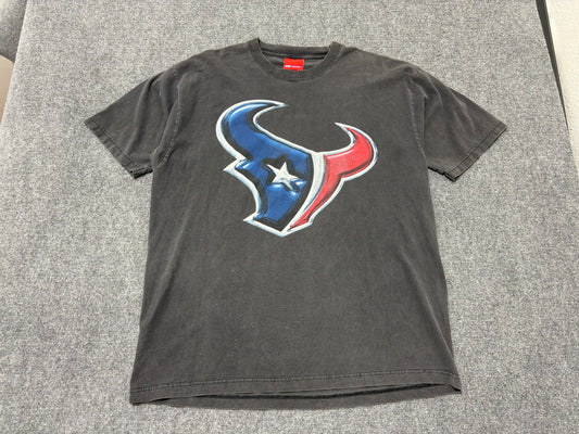 Houston Texans Logo Tee - Faded Black Size Large