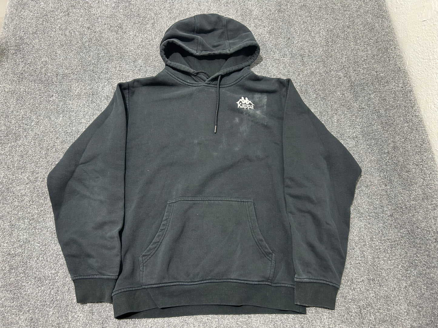 Kappa Back Logo Hoodie - Black size Large