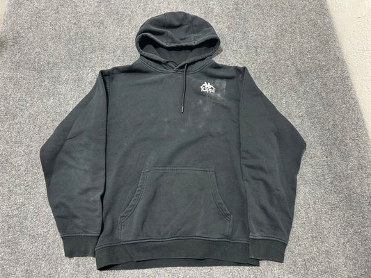 Kappa Back Logo Hoodie - Black size Large