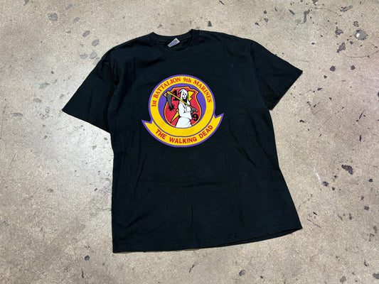 Marines The Walking Dead Tee - Black Size XL