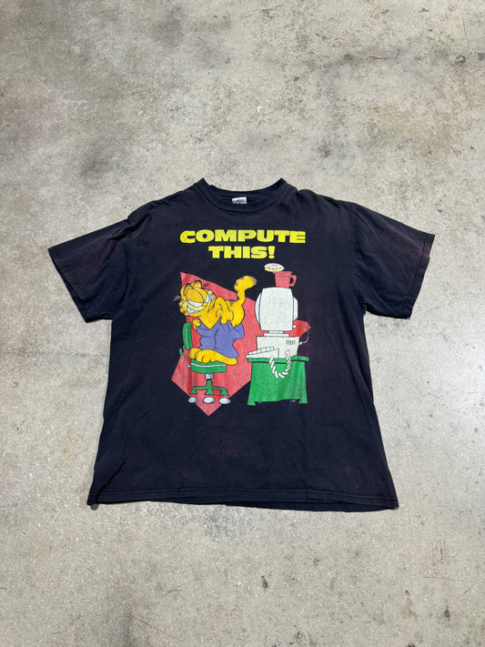 Garfield Compute This! Tee - Black Size XL