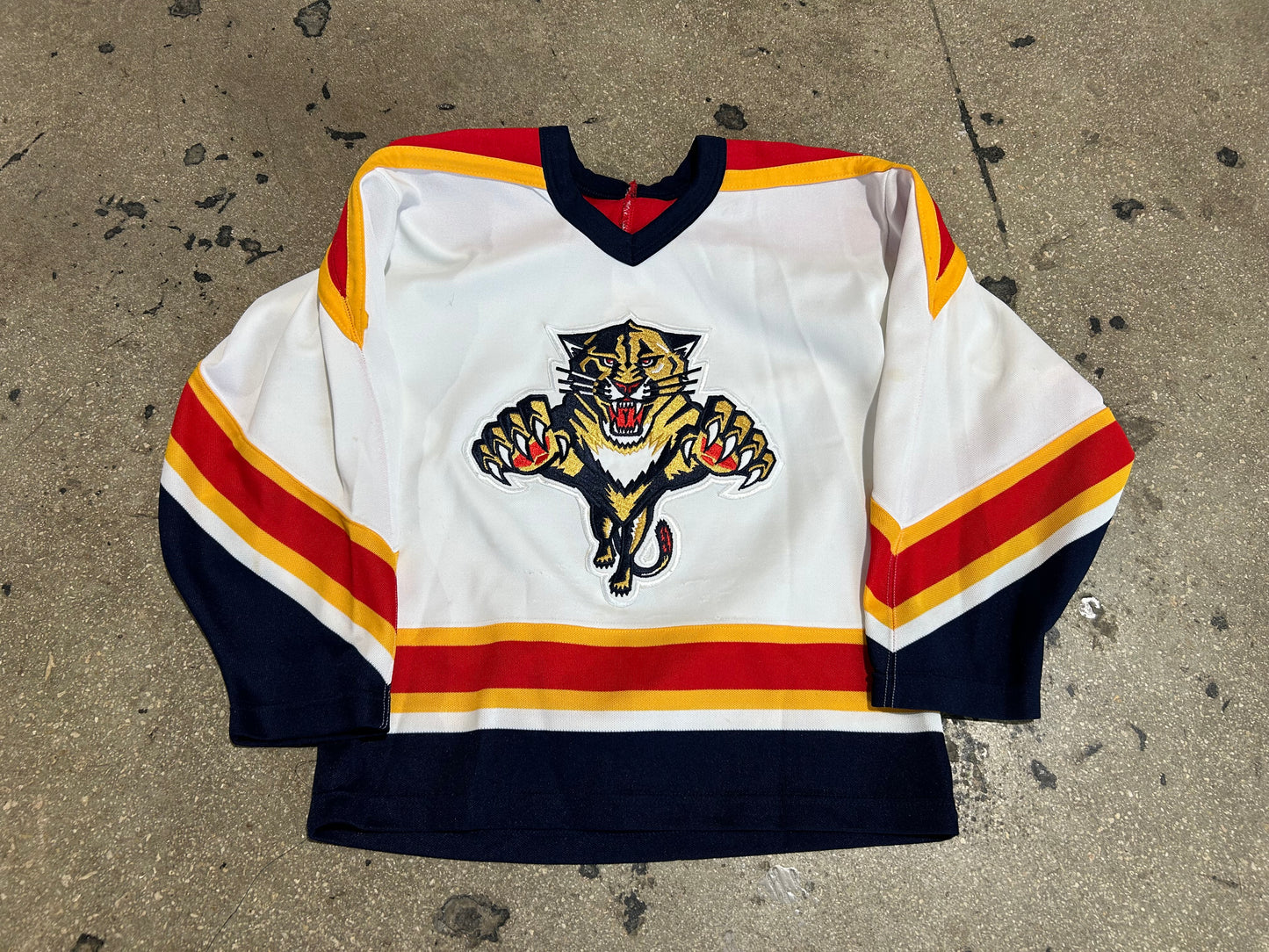 CCM Florida Panthers Kids Hockey Jersey - White Youth Size Small