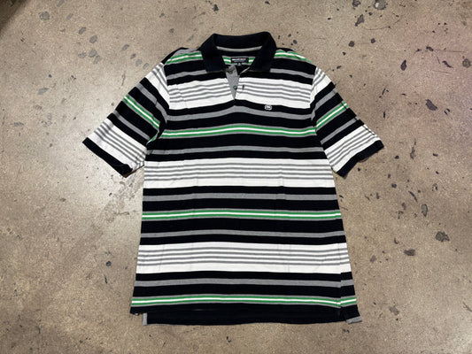 Ecko Unlimited Striped Polo Shirt - Black Green Size XL