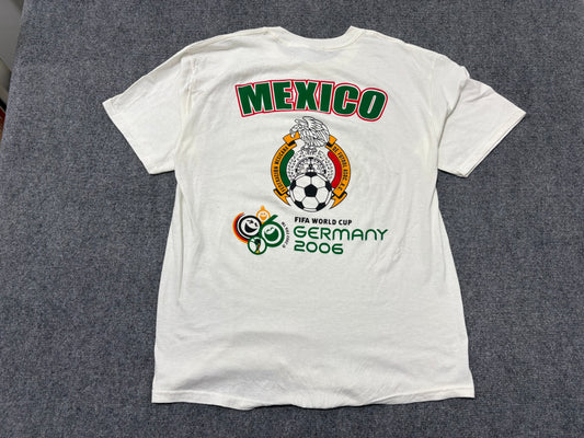 2006 Germany World Cup Mexico Tee - White Size Large