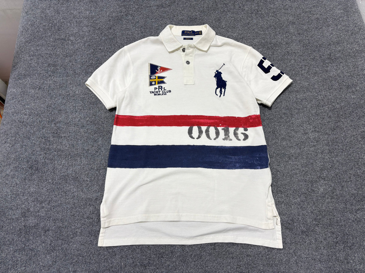 Polo Ralph Lauren #5 Yacht Club Polo Shirt - White Size Medium