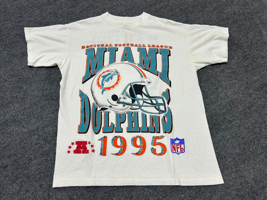 1995 Miami Dolphins Marino Big Print Tee - White Size XL