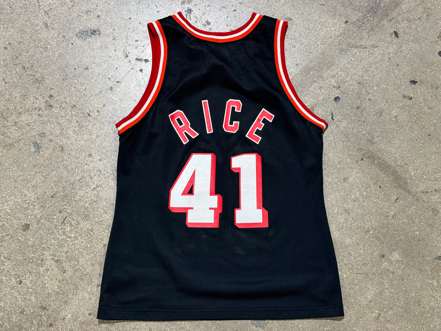 Champion Miami Heat Glen Rice #41 Jersey - Black Size 40/Medium