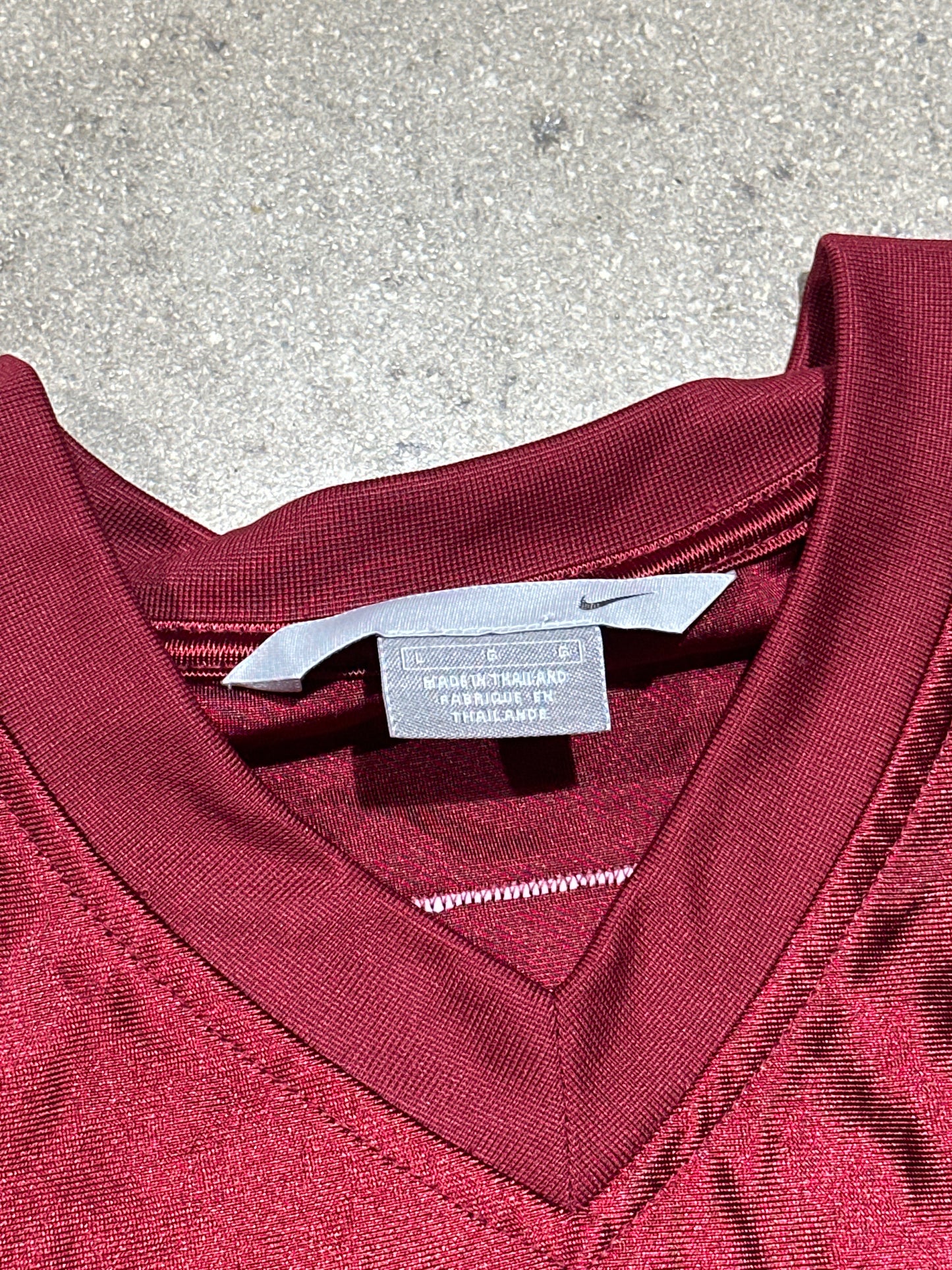 Nike Football Jersey - Burgundy Size Large