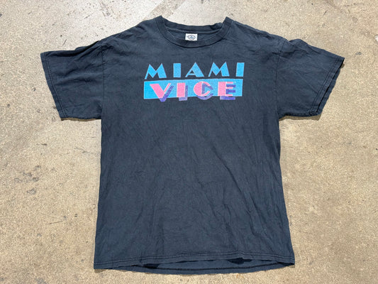 00s Miami Vice Tee - Faded Black Size Large