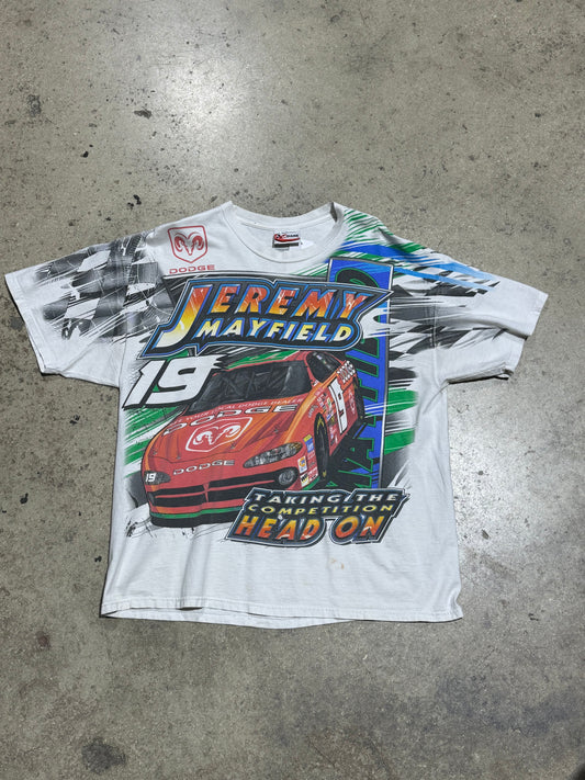 Jeremy Mayfield Taking The Competition Head On Tee - White Size Large