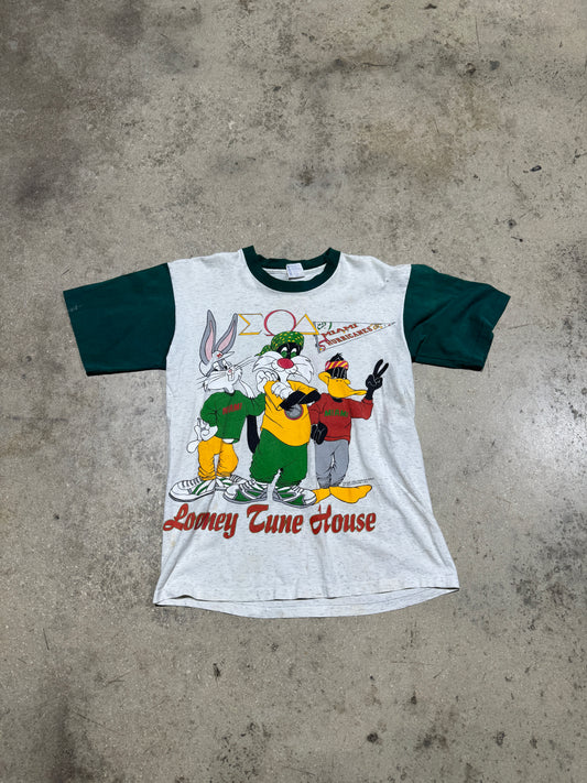 1994 Looney Tunes Hurricanes Tee - Grey Large