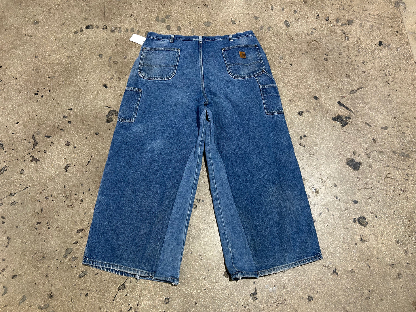 Reworked Carhartt Denim Double Knee Carpenter Pants - Blue Size 40