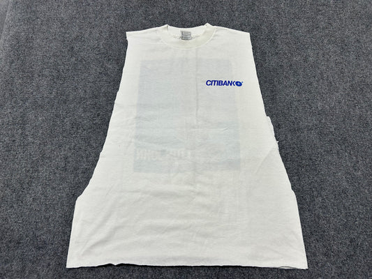 1998 Elton John World Tour Cutoff Tee - White Size Large (con)