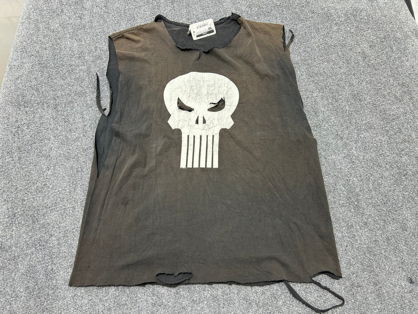 Cutoff Sleeveless Punisher Logo Tee - Black Size XL