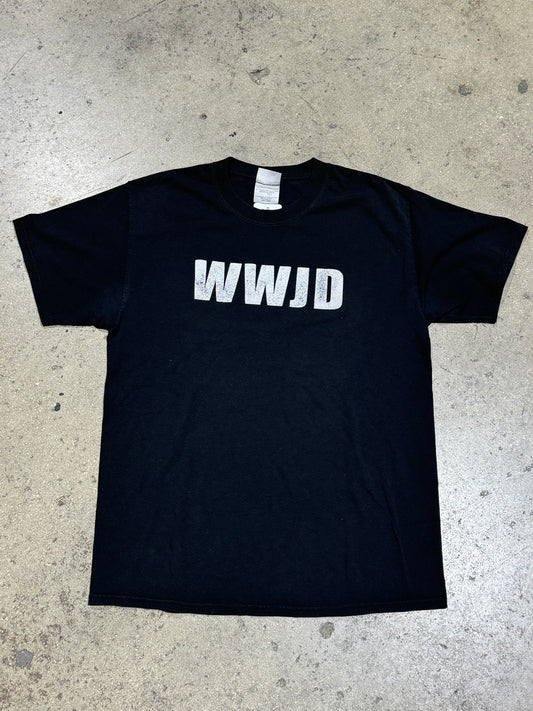 WWJD Tee - Black Size Medium