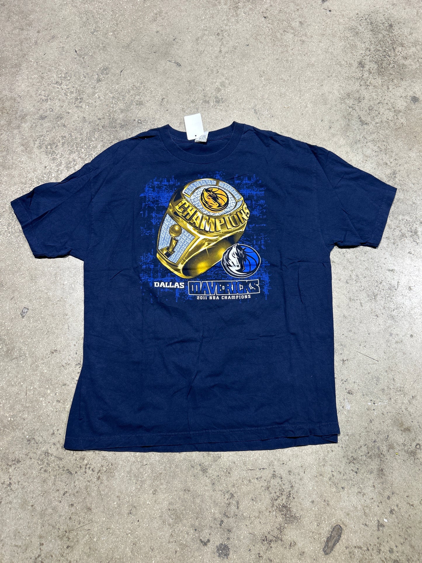 2011 Dallas Mavericks NBA Champions Tee - Navy Blue Size XL